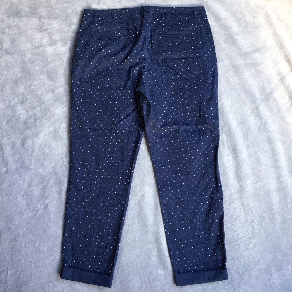 Navy Blue Polka Dot Chino Pants - Picture 4 of 5